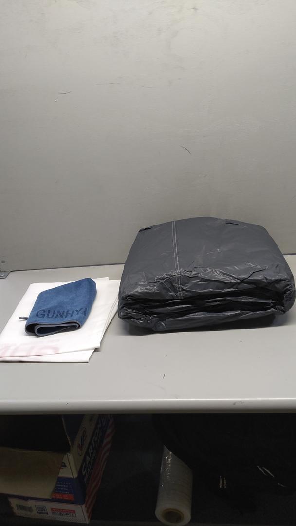 Gunhyi PVC Se24-1 Car Cover Waterproof All Weather, With Storage Bag, Gray 