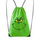 Demonwer 12 Pcs Christmas Drawstring Backpacks Christmas Green Elf Drawstring Gift Bags Goodie Cookie Treat Snack Bags for Xmas Holiday Party Favor Wrapping Decorations Supplies