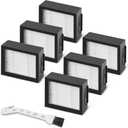 Filter Replacement for Roomba E I & J Series i7 i7+/plus i3 i3+ E5 E6 E7 i4 i6 i6+ i8 i8+ Vacuum Cleaners Parts, 6 Pack 4639161 High Efficiency Filters + 1 Cleaning Brush