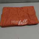 2 Pcs Hello Fall Hand Towels for Bathroom 100% Cotton Jacquard Embroidered Autumn Maple Leaves Terracotta Rust thanksgiving bath towels bathroom kitchen towels decorative gift Holiday Home Decor