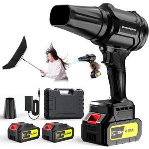 Cordless Leaf Blower 600000RPM - 21V Electric Leaf Blower with 24.0Ah Batteries & Fast Charger - Lightweight Handheld Blower for Patio, Lawn, Yard, Deck Cleaning Pure-Black