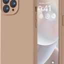 LOVE 3000 Designed for iPhone 14 Pro Case, Premium Silicone with [Soft Anti-Scratch Microfiber Lining] Shockproof Protective Phone Case for Men Women Girls 6.1", Light Brown