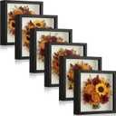 Tuanse 6 Pieces Shadow Box Picture Frame Square Shadow Boxes Display Cases for Sports Memorabilia Wedding Memories Crafts Pins Awards Medals Tickets and Photos(Black,8 x 8 Inch)