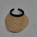 MG Ladies Sewn Braid Wheat Straw Clip-On Visor (Natural)