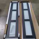 3-Lite 78" Frosted Glass Bi-fold Doors with Installation Hardware Kit for 80" Door Opening Height
