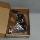Amazon Basics Exterior Door Knob With Lock, Coastal, Matte Black