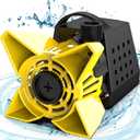 3200GPH Pond Pump, 200W Submersible Water Pump with 33FT Power Cord & Barrier Bag, 2 Hose Adapters, 20FT. Lift Height for Garden Ponds, Fountains, Waterfalls, Water Circulation (Yellow)