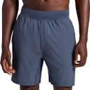 Gaiam Men's Hatha 7” Short, Standard Fit, Stretch Lightweight Material, Moisture-Wicking (Gray, M)