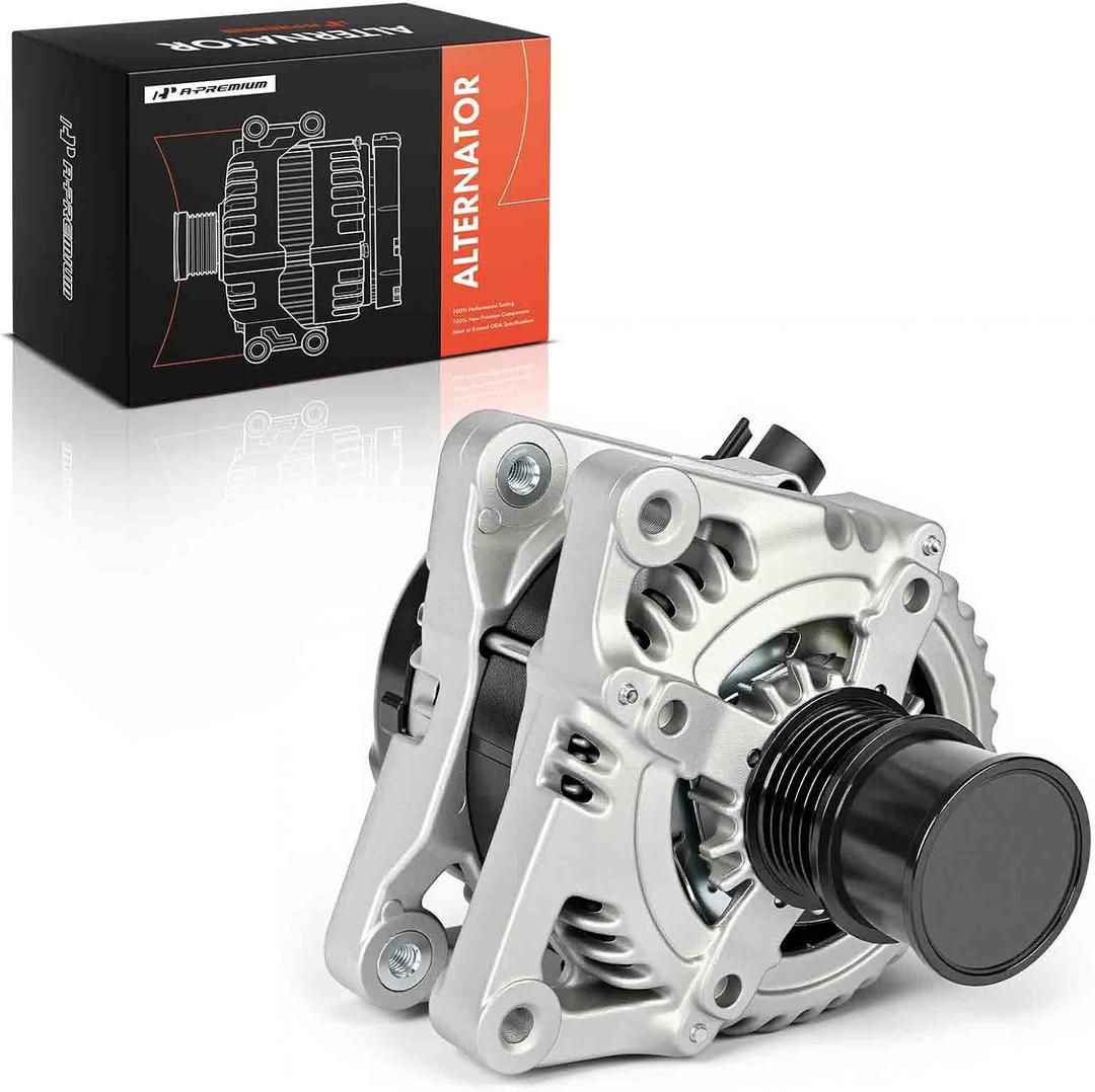 A-Premium Alternator Compatible with Ford EcoSport 2018 2019 2020 2021 1.0L, 12V 150A 6-Groove Decoupler Pulley Clockwise