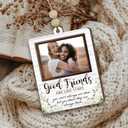 2 x Friendship Ornament 2025  Best Friend Ornament, Rustic Farmhouse Picture Frame with Friendship Quote, Friends Are Like Stars Sentimental Gift for Best Friend, Christmas Tree Keepsake