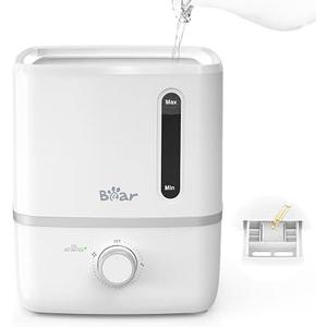 Bear 2.5L Cool Mist Humidifier & Oil Diffuser for Bedroom, White
Quiet & Rapid Mist for Whole-house Use with Adjustable Output and Auto Shut-off