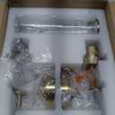Wall Sconces Set of Two,Modern Bathroom Sconces Wall Lighting 16" 60W Brushed Gold Sconces Wall with Clear Glass Shade for Living Room Corridor Mirror Bedroom Stairs