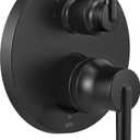 DELTA FAUCET T24859-BL Contemporary Monitor 14 Series Valve 3-Setting Integrated Shower Trim with Diverter, Matte Black