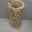 Bamboo Table Lamp, Handmade Boho Wicker Woven Desk Night Light, Rustic Farmhouse Wooden Bedside Nightstand Lighting Fixture for Kids Nursery Room