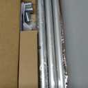 GEEBOBO Silver Curtain Rods for Windows 48 to 84 Inch, 1 Inch Adjustable Heavy Duty Easy Install Curtain Rods Set for Outdoor, Patio, Farmhouse, Bedroom, Living Room (Silver, 30"-90")