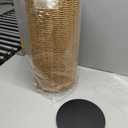 Rattan Umbrella Holder 20.8" H X 10" D,Handmade Wicker Umbrella Stand Indoor with Dip Tray,Sturdy Umbrella Holders for Entryway,Umbrella Bucket Fits Mudroom,Walking Canes,Home,Office (Oak)
