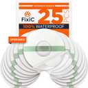 Fixic Libre 3 Sensor Covers - 25 Pack - Freestyle Adhesive Patches for Libre 3 & Plus Sensors - No Glue in The Center - Pre-Cut Back Paper - The Best Fixation for Your Sensor! (Upgraded, Transparent)