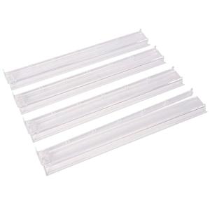 GUSTARIA Mahjong All-in-One Tile Rack & Pusher, Clear Acrylic Mahjong Rack and Pusher Combo, Modern American Mahjong Tile Racks, Set of 4, White