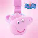 Peppa Pig - Kids Bluetooth Headphones, Wireless & Wired Over-Ear Headphones with Safe Volume, Adjustable Headband, Rechargeable Battery & Stereo Sound Perfect for School, Home, & Travel