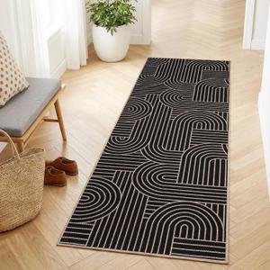GarveeHome Easy Jute 2x6 Modern Rainbow Runner Rug for Kitchen Hallway Bedroom Non Slip Indoor Outdoor Runner Door Mat for Laundry Porch