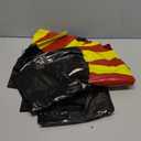 Oudain 3 Pcs Wizard Tablecloth 54 x 108 Inches Plastic Black Table Cover Red Golden Tablecloth Disposable Magical Party Supplies for Halloween Witch Birthday Party Decoration (Black Stripes)