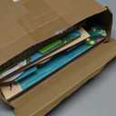 2 Story Cardboard Cat House with Scratcher Pad for Small Kitten,17x12x10 Multi Level Durable Cat Condo & Villa for Bunny Rabbit Small Animals Christmas Birthday Gift(Beach)