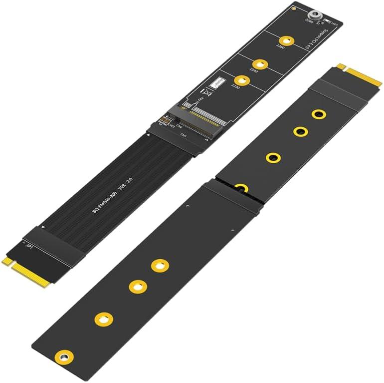 Mustpoint Upgrade Version 180 Degree NGFF M.2 M-Key NVME SSD Extension Cable(Length：20cm)