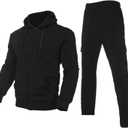 Men's Tracksuit Sets Outfit Activewear Full Zip Fleece Hoodie Jacket Cargo Sweatpant 2 Piece Casual Sweatsuit (XL)