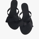 Mtzyoa Women Flip-Flops Flat Sandals Jelly Bow Beach Flat Rivets Rain Cute Dressy Summer Sandals, Size 9