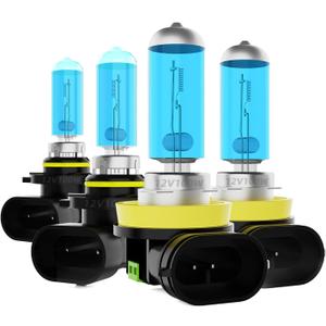 Headlight Bulbs Fit For Chevy Malibu 2013-2015,9005 H11 High Low Beam Combo,Super Bright 5500K White Light High Performance Halogen Light Bulbs,4PCS