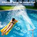 Klleyna Swimming Pool Fountain for Above & In-Ground Pools, Pool Waterfall Water Cooler Sprinkler Sprayer Summer Party Decor (B-Gray-2 Adapters)