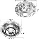 16" 8 Lug Wheel Simulators Stainless Steel Bolt Kit Fit for Pick-up Trucks Vans RV Hub Caps Rim Skin Chrome Cover Parts ;E350/E450 1992-2016/2018-2021(2017 not Fit)