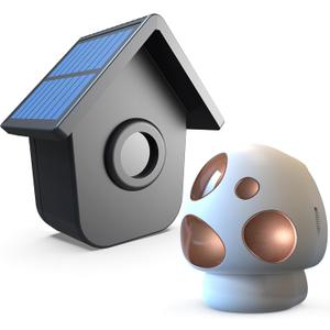 Driveway Alarm- HTZSAFE 1/2 Mile Long Range Outdoor Weatherproof Solar Wireless Motion Sensor&Detector-Portable Receiver Has Long Last Backup Battery- DIY Security Alert System for Home&Property