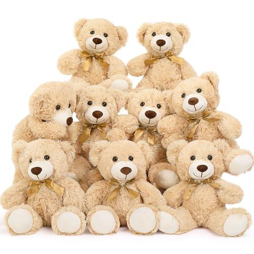 MaoGoLan 8 Pack Teddy Bears Bulk for Baby Shower, 14" Small Teddy Bear Plush Toy, Cute Stuffed Bears Bulk for Kids Girlfriend, Wholesale Small Bear for Wedding,Birthday,Christmas, Party Decorations