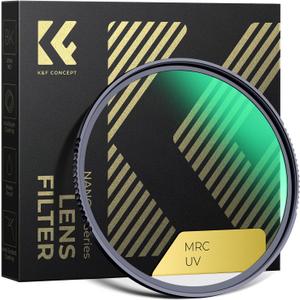 K&F Concept 82mm MC UV Protection Filter with 28 Multi-Layer Coatings HD/Hydrophobic/Scratch Resistant Ultra-Slim UV Filter for 82mm Camera Lens (Nano-X Series)