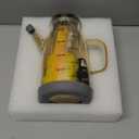 Large Glass Oil Dispenser Bottle for Kitchen Cooking Recipiente Para Aceite De Cocina Olive Oil Vinegar Dispenser Cruet Stainless Steel Lid No Drip Liquid Container (Champagne, 27oz / 800ml)