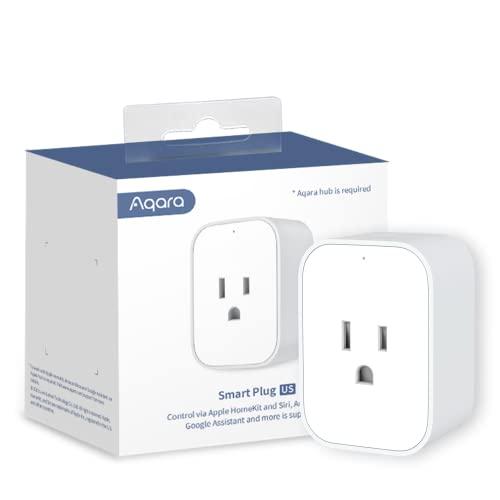 Aqara Zigbee Smart Plug with Energy Monitoring, Overload Protection, Scheduling, and Voice Control, 15A Outlet Compatible with Alexa, Google Assistant, and Apple HomeKit