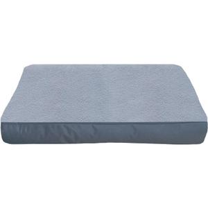 Dog Bed Cover 35"L x 22"W x 4"H Inch,Heavy Duty Durable Waterproof Fluffy Soft Short Plush Replacement Dog Bed Covers,Washable Removable Pet Bed Mattress Cover with Zipper, Grey, Cover Only