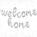 KatchOn Silver Welcome Home Balloons - 16 Inch | Welcome Home Banner | Back Balloons | Homecoming & Housewarming Decorations