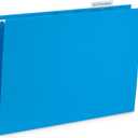 Blue Summit Supplies Hanging File Folders, 25 Reinforced Hang Folders, Designed for Home and Office Color Coded File Organization, Letter Size, Blue, 25 Pack