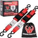 Boat Tie Down Straps to Trailer, 2" x 48" Adjustable Boat Straps for Trailer, 2-Pack Boat Transom Strap for Boat, Jet Ski, 1,200 Lbs Break Strength, Red