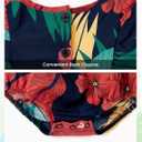 PATPAT Family Matching Outfits Mommy and Me Dresses Hawaiian Tropical Vacation Beach Spaghetti Strap Dress and Shirt (3-6 Months, Blue&red)