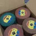 4 Pcs 4.7" x 4" Burnishing Polishing Wheel Drum Drawing Polishing Wheel with Sandpaper for Surface of Metal, Wood, Plastic Grit :80 & 120SP & 240 & 320