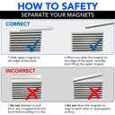 DIYMAG Neodymium Magnets, 30 Pack Strong Magnetic Bar with Double-Sided Adhensive Backing Heave Duty Rare Earth Magnet for Fridge, Classroom, Science and Craft - 2.36 x 0.39 x 0.2 in Silver