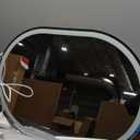 Oval LED Bathroom Mirror, 22"x 36" Frameless LED Mirror with Front Light and Backlit, Anti-Fog, Dimmable Modern Wall Mounted Lighted MirrorPill-Shaped Smart Mirror Bathroom