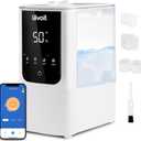 LEVOIT Humidifiers for Bedroom Home, Smart Warm and Cool Mist Air Humidifier for Large Room, Auto Customized Humidity, Fast Symptom Relief, Easy Top Fill, Essential Oil, Quiet, OasisMist4.5L, White