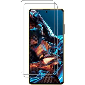 Screen Protector for Xiaomi Poco X5 Pro, [2 Pcs] 9H Hardness Anti-Scratch Bubble Free Case Friendly Tempered Glass Protective Film for Xiaomi Poco X5 Pro