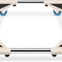 SPACECARE Mobile Roller with 4 Locking Wheels - Adjustable Furniture Dolly Washing Machine Stand Refrigerator Base Moving Cart (Off White)