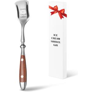 Funny Christmas Dad GiftsDads Ice Cream ShovelCute Ice Cream GiftBirthday Gifts for Dad Who Wants NothingChristma Papa Presents from Daughter&SonStainless Spoon with Bakelite Handle