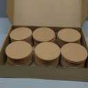 60 PCS Cork Coasters for Laser Engraving, GOH DODD Thicken Absorbent Mats Blank Coasters Bulk Tabletop Protection Plant Saucers for Drinks Wood Burning Arts Crafts DIY Resin Gifts, 4 Inch, Round